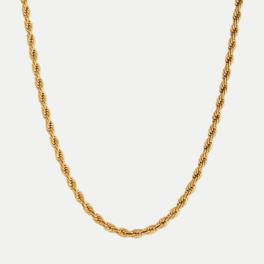 Hélène – Collier doré avec décoration ponctuée