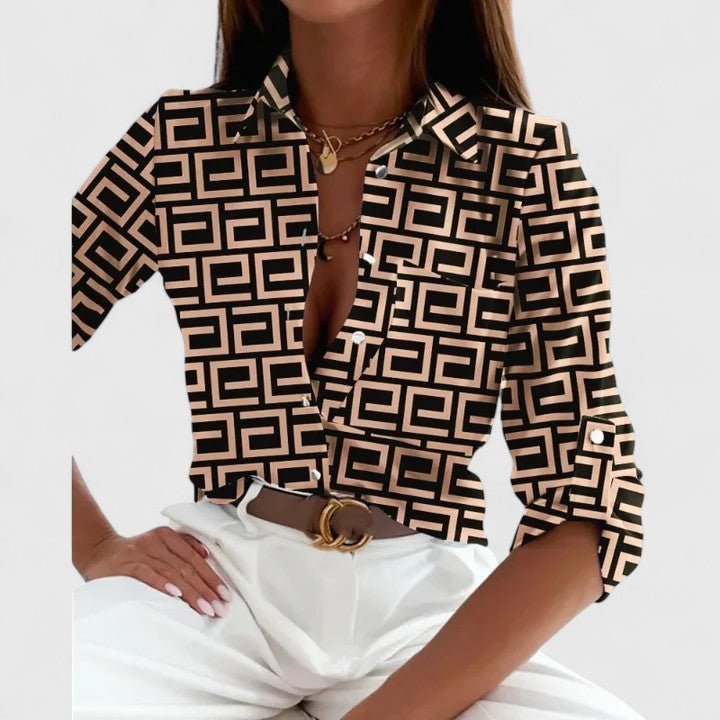 Élodie | Blouse Élégante à Manches Longues