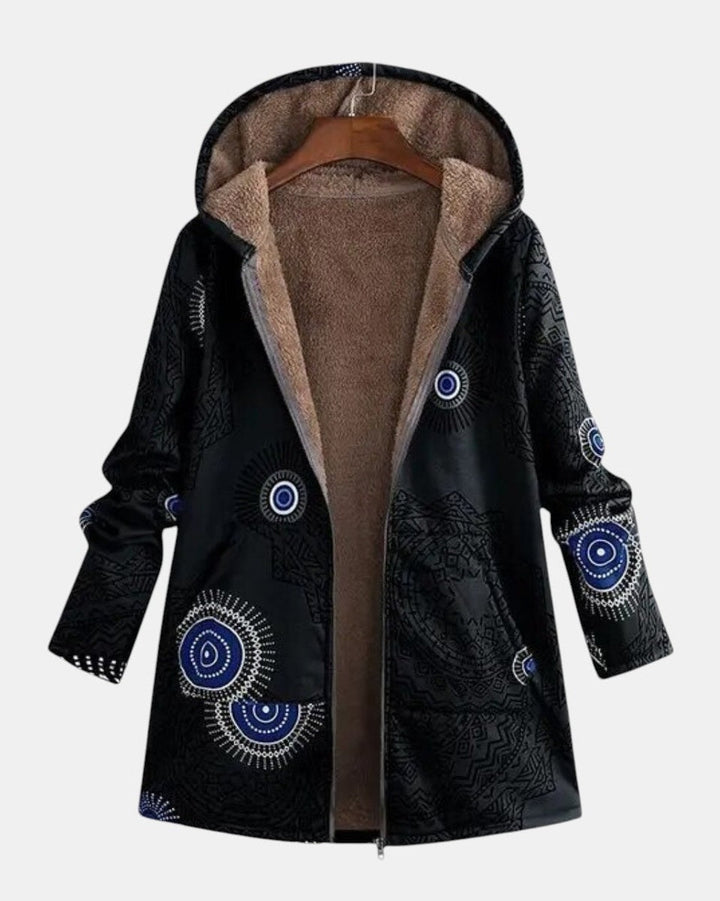 Élise | Veste sherpa avec motif tribal