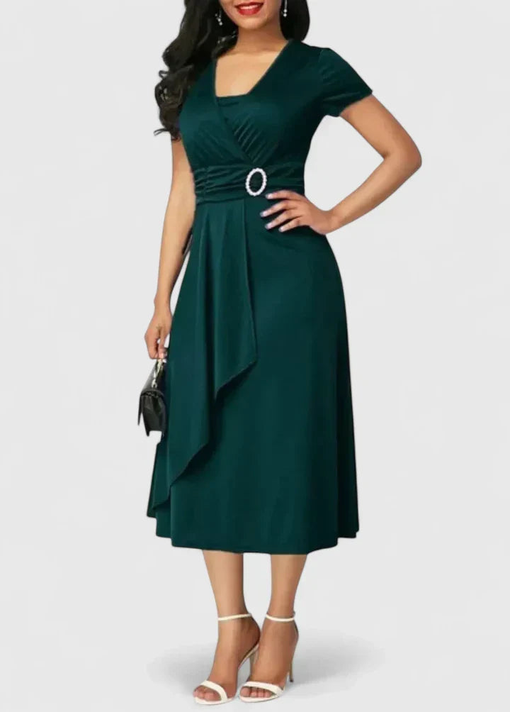 Zhyrelle | Robe Midi Élégante