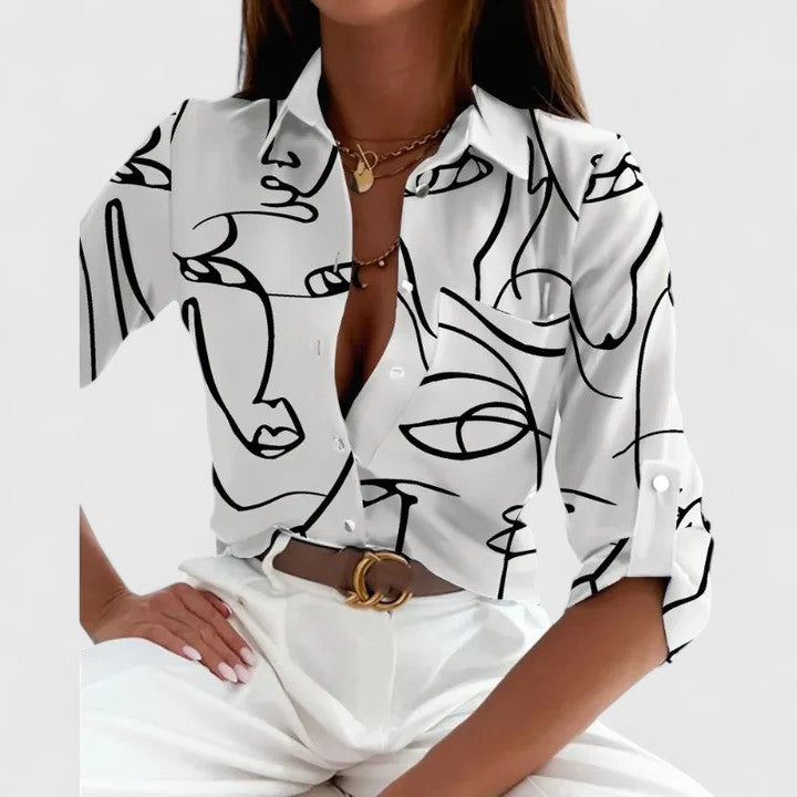 Élodie | Blouse Élégante à Manches Longues