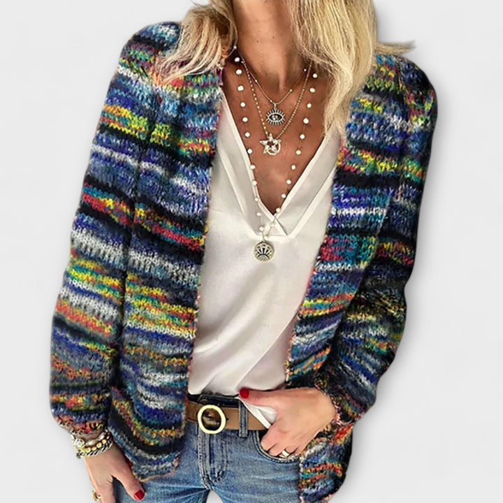 Victoire - Gilet coloré avec motif rayé