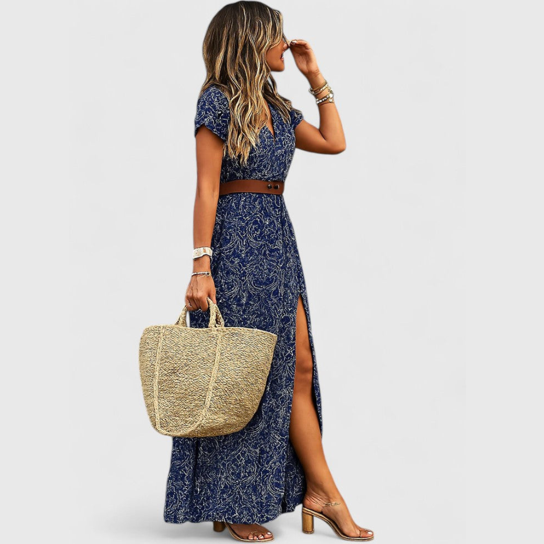 Caroline | Robe Maxi Boho Élégante