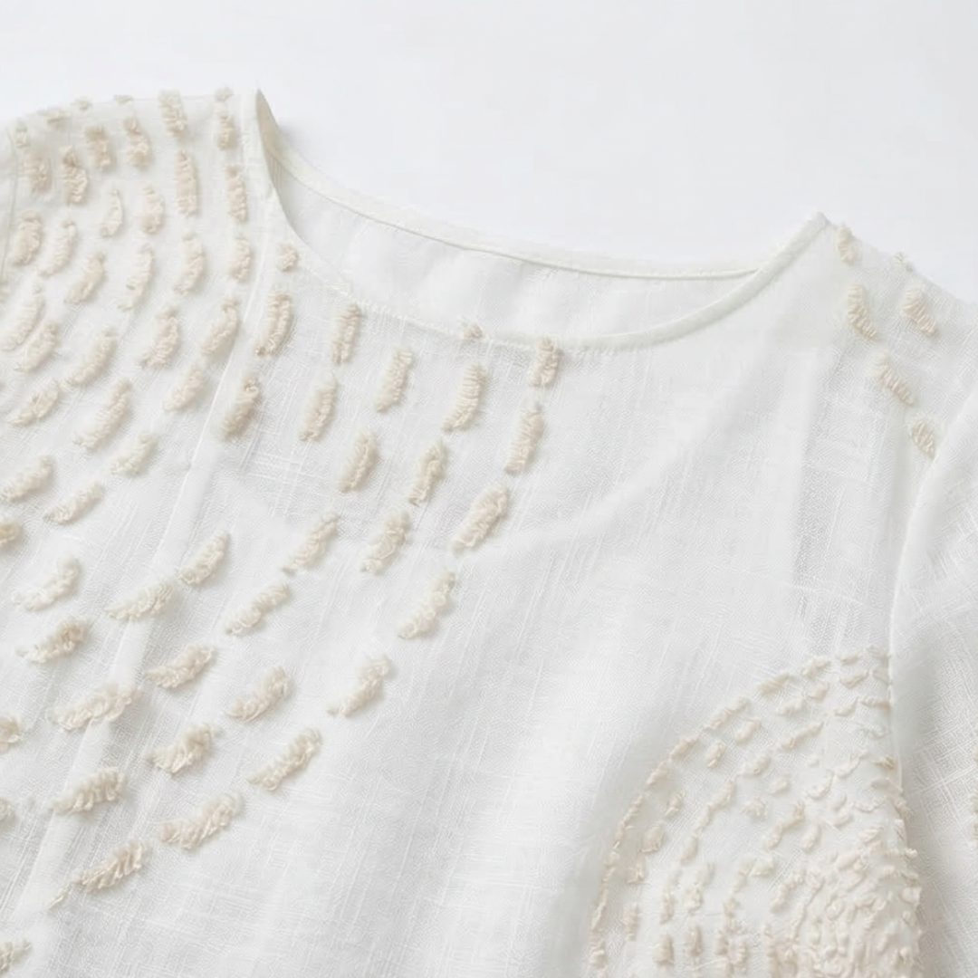 Anaïs - Robe casual brodée pour femme.