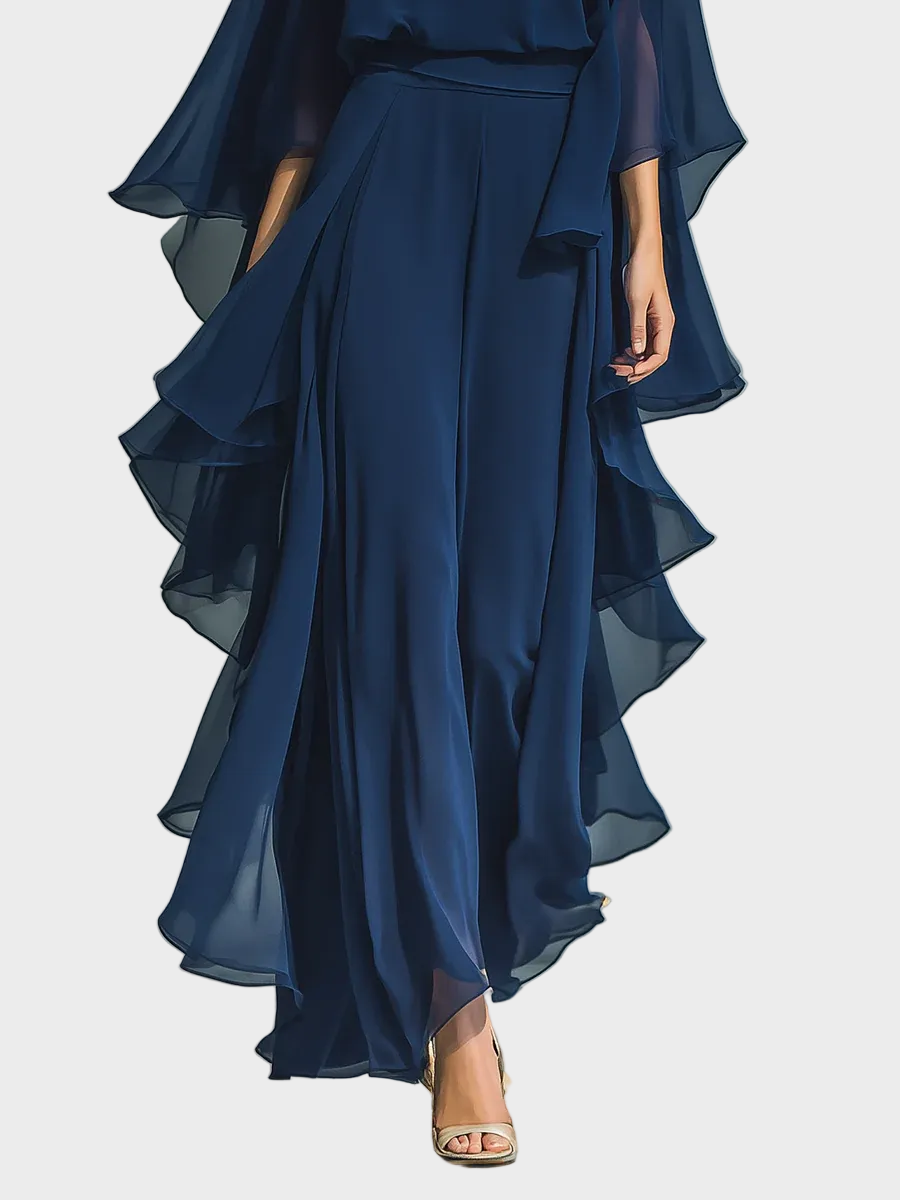 Sabrina - Ensemble Élégant en Chiffon avec Volants