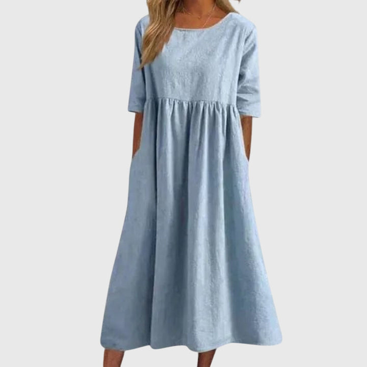 Haisley | Robe Élégante à Manches Courtes