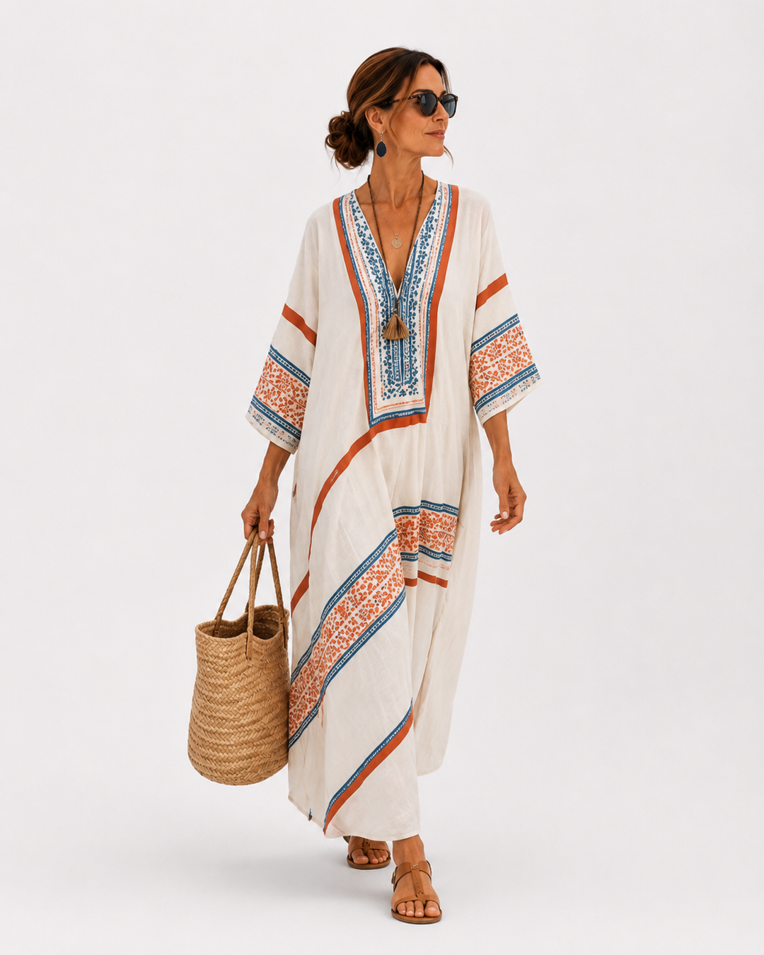 Caftan Amira Blanc Ethnique