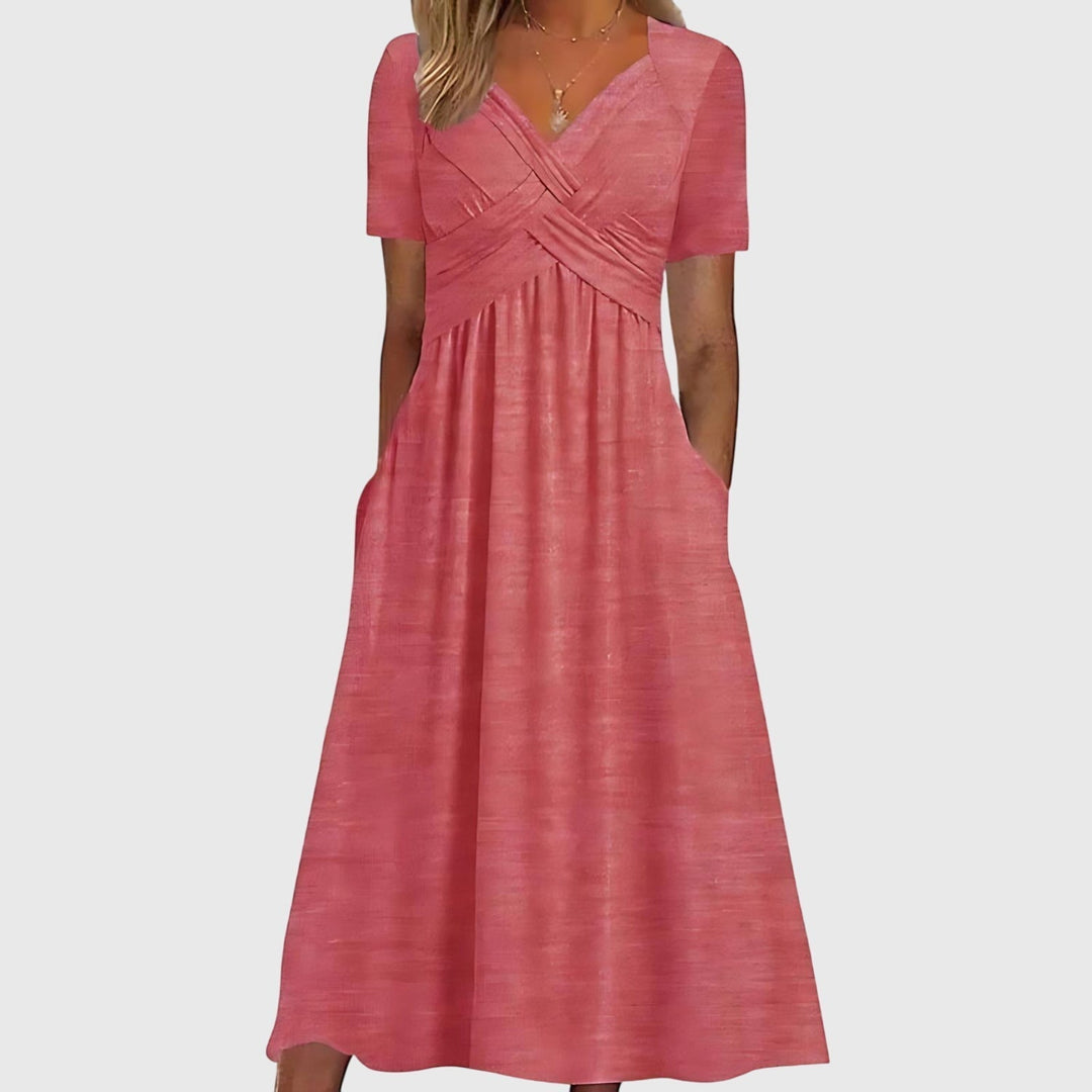 Viola | Robe Midi avec Contrôle du Ventre