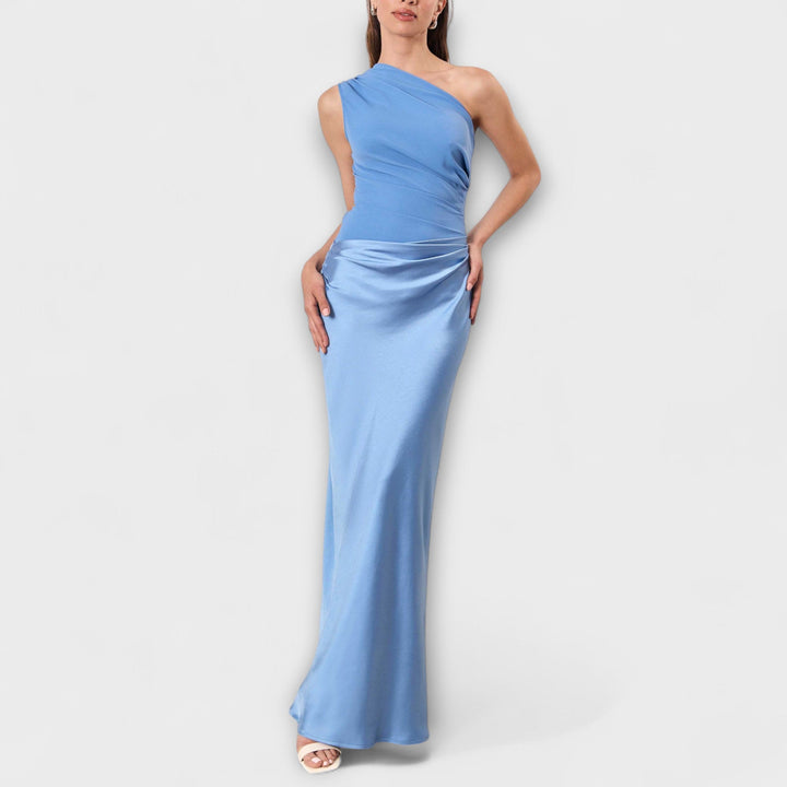 Robe maxi élégante à une épaule