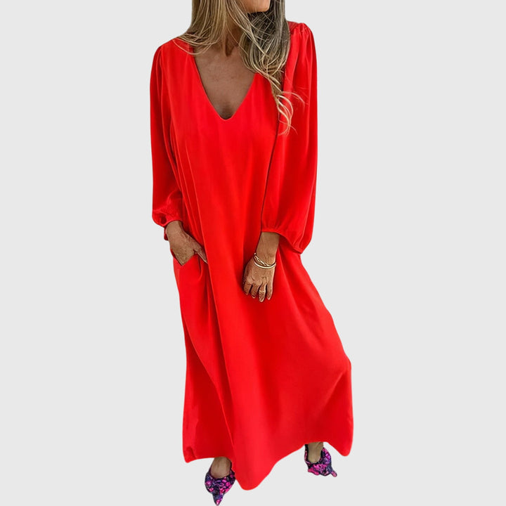 Carol |  Robe Longue Boho avec Poches