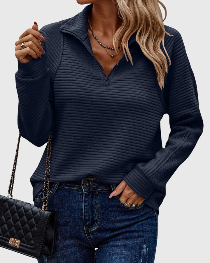 Salomé | Pull élégant à demi zip