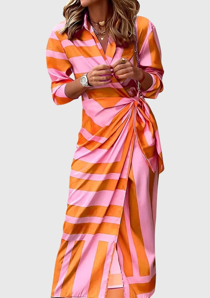 Everly | Robe Wrap Élégante avec Imprimé