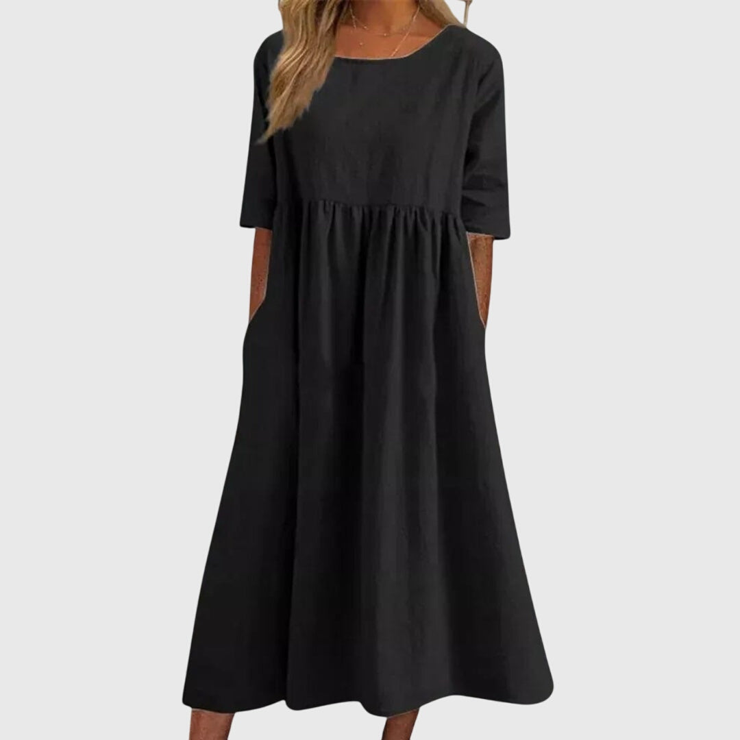 Haisley | Robe Élégante à Manches Courtes