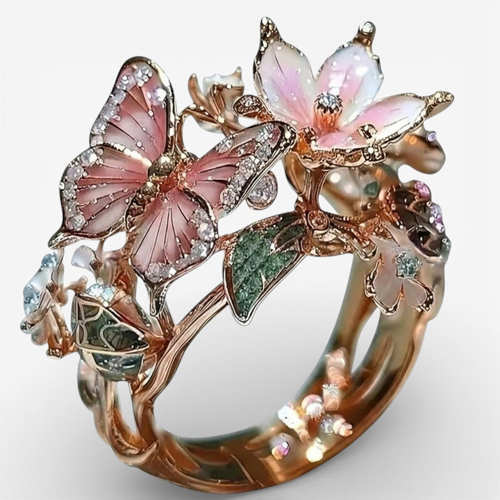 Bague Zirkonia Papillon Natur Ljus