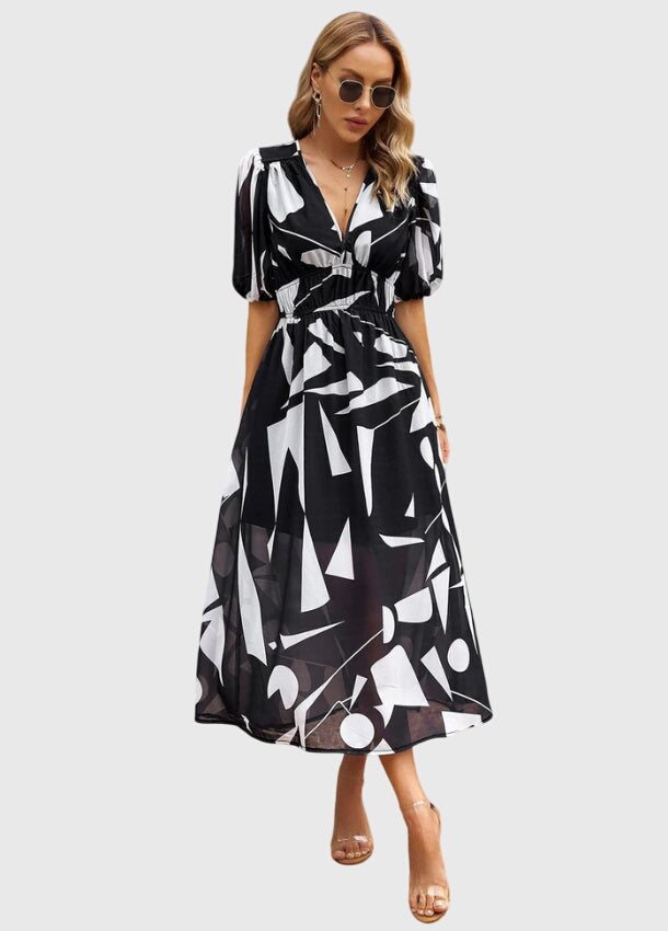 Merlin | Robe Midi Florale Flatteuse