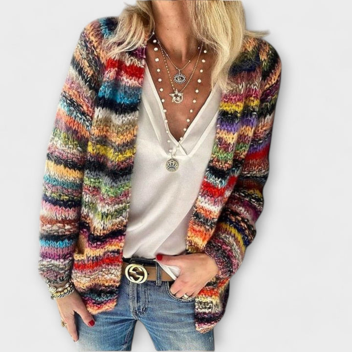 Victoire - Gilet coloré avec motif rayé