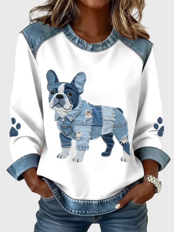 Margot – Sweat à capuche femme avec impression originale de chien