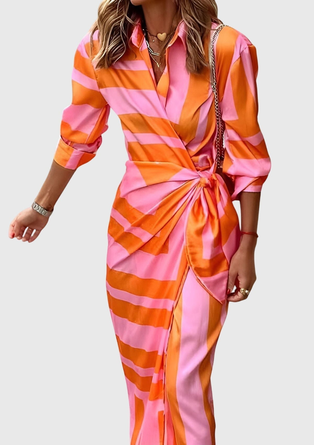 Everly | Robe Wrap Élégante avec Imprimé