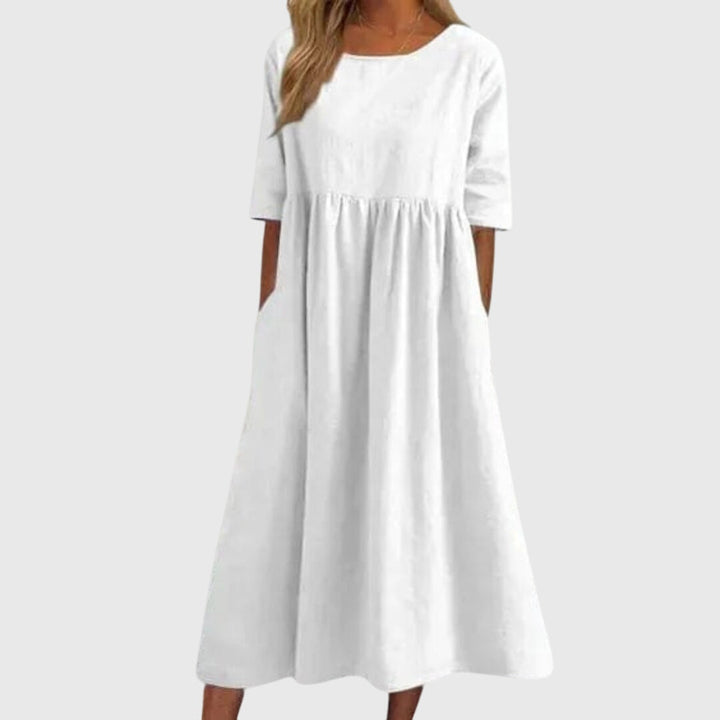 Haisley | Robe Élégante à Manches Courtes