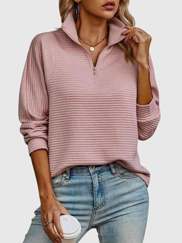 Salomé | Pull élégant à demi zip