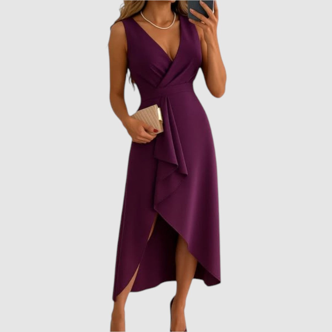 Valerie - Robe portefeuille élégante avec décolleté en V