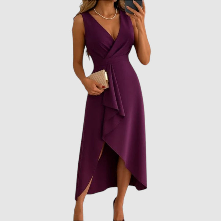 Valerie - Robe portefeuille élégante avec décolleté en V