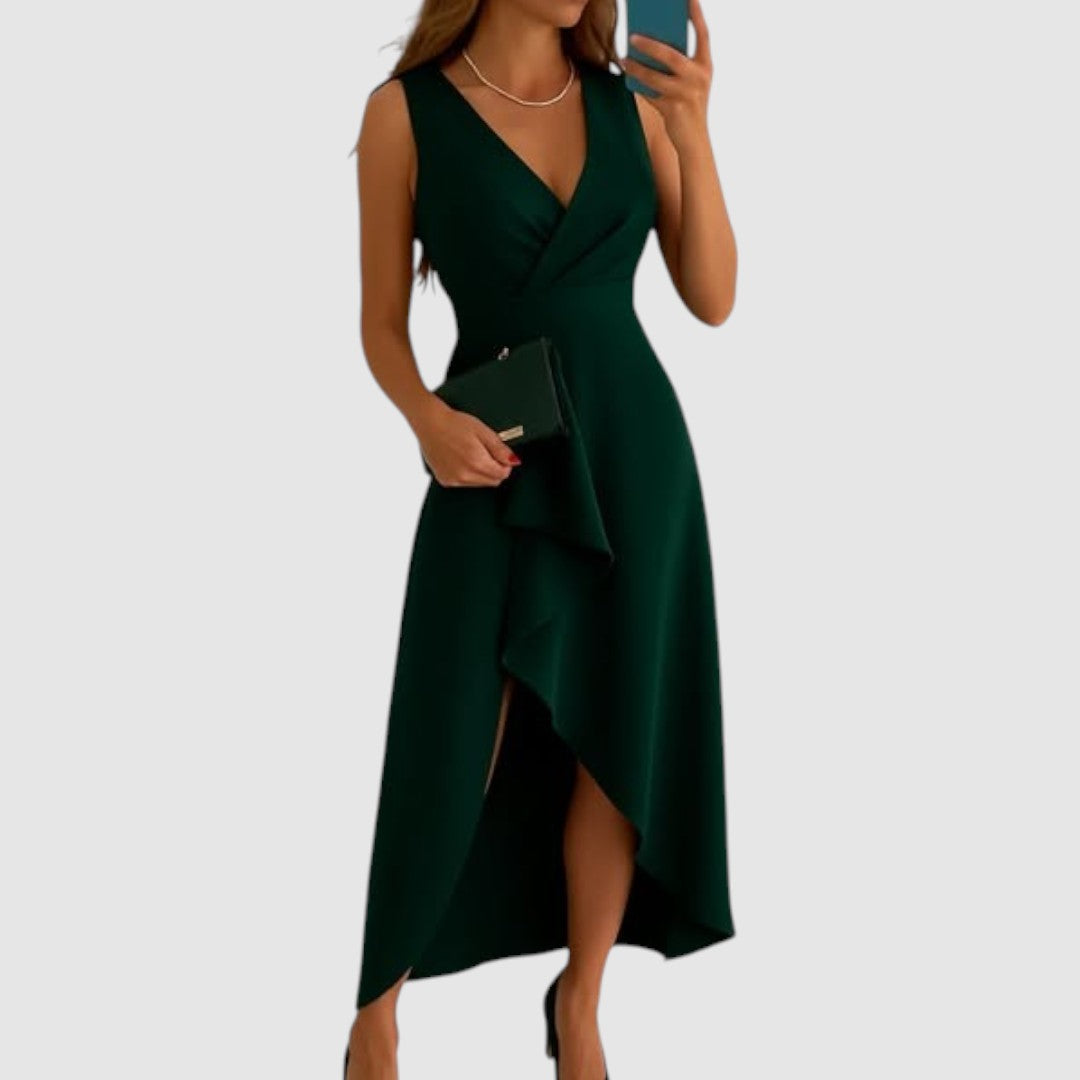 Valerie - Robe portefeuille élégante avec décolleté en V