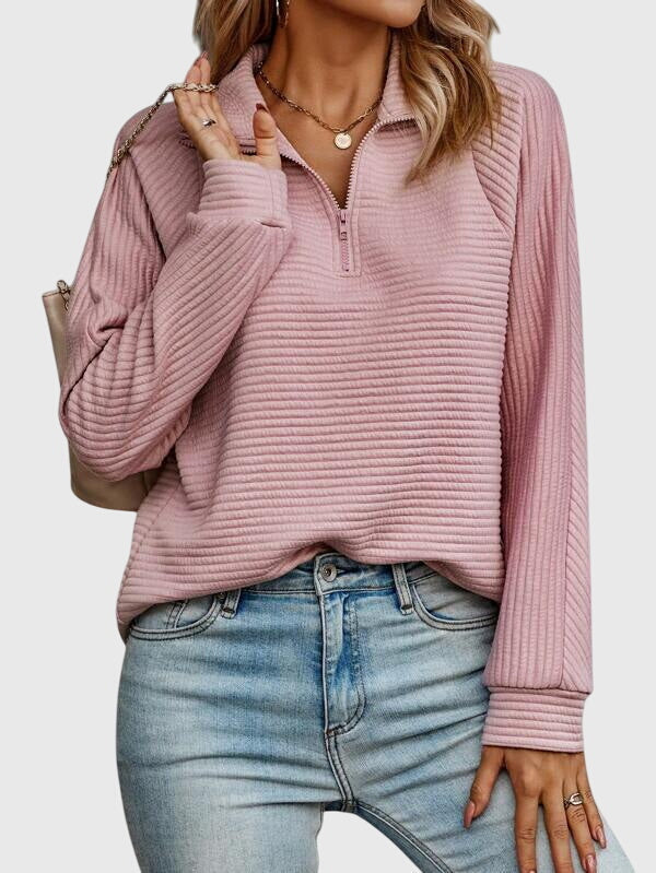 Salomé | Pull élégant à demi zip