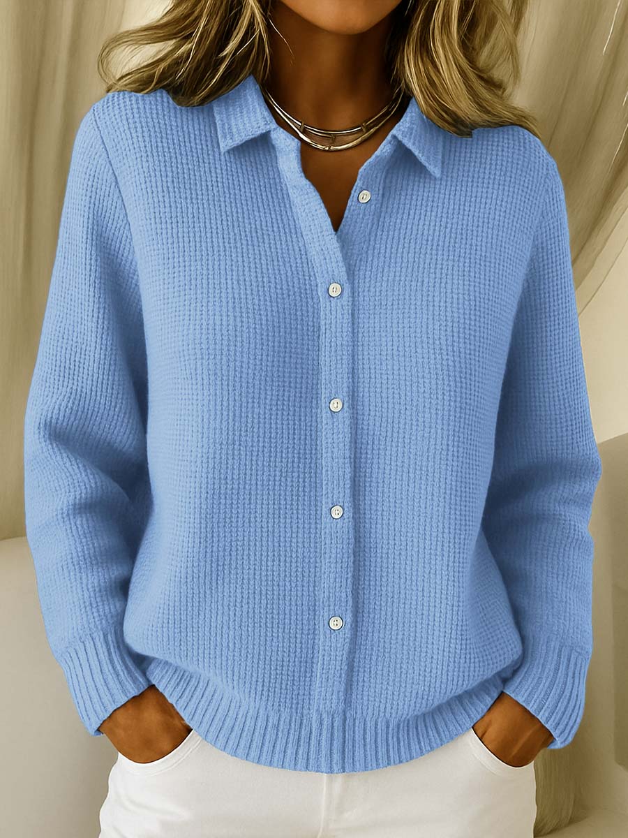 Catherine | Cardigan à boutons en tricot texturé