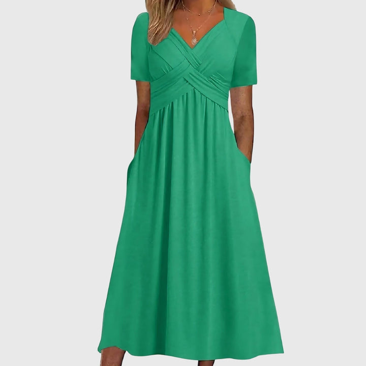 Viola | Robe Midi avec Contrôle du Ventre