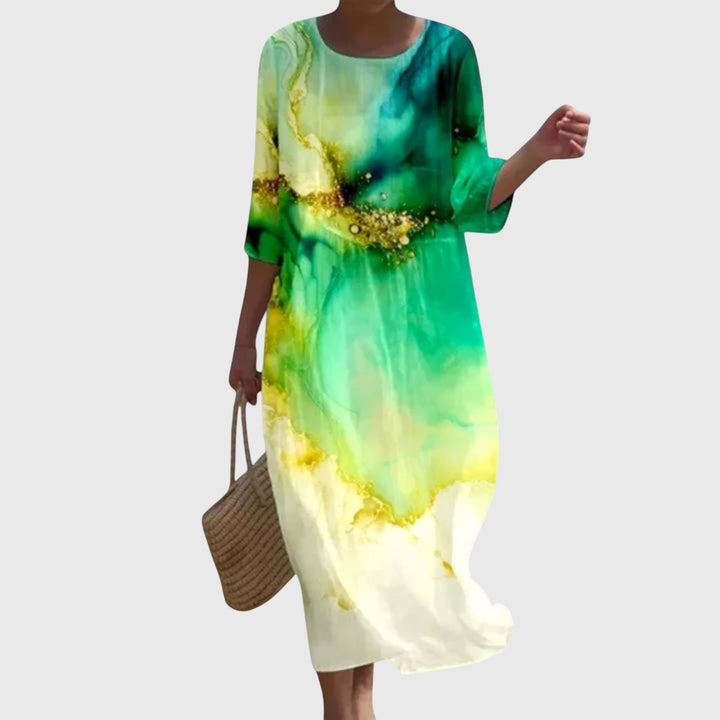 Martine | Robe Maxi Florale Élégante