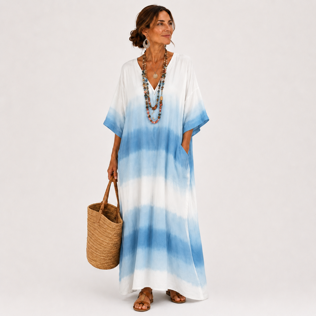 Caftan Jamila Bleu Dégradé