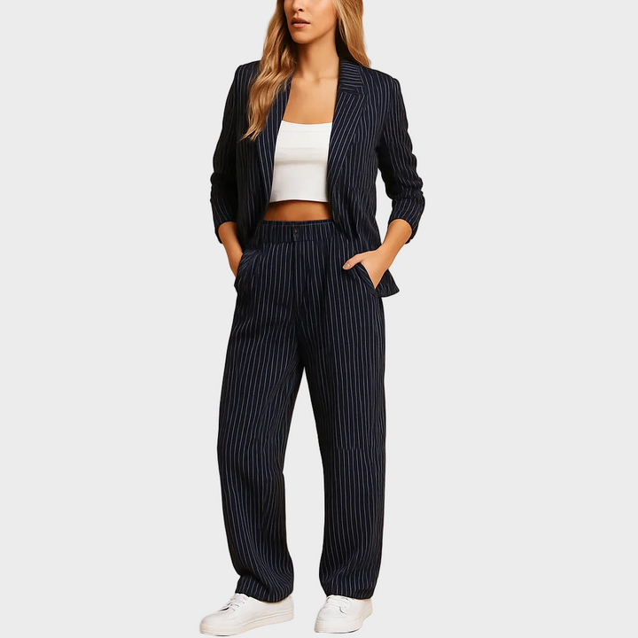 Anne-Lise - Ensemble élégant de blazer et de pantalons pour femmes