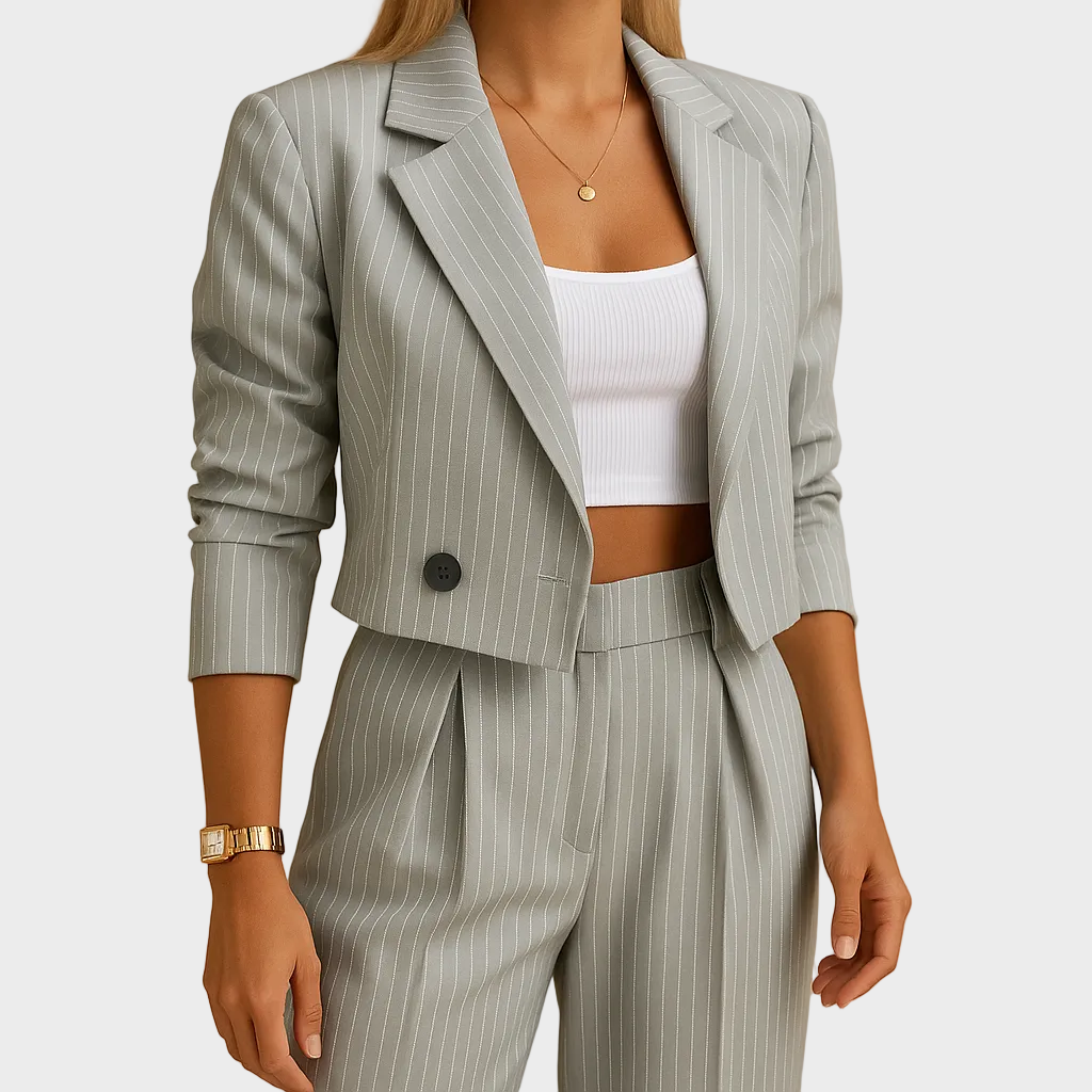 Anne-Lise - Ensemble élégant de blazer et de pantalons pour femmes