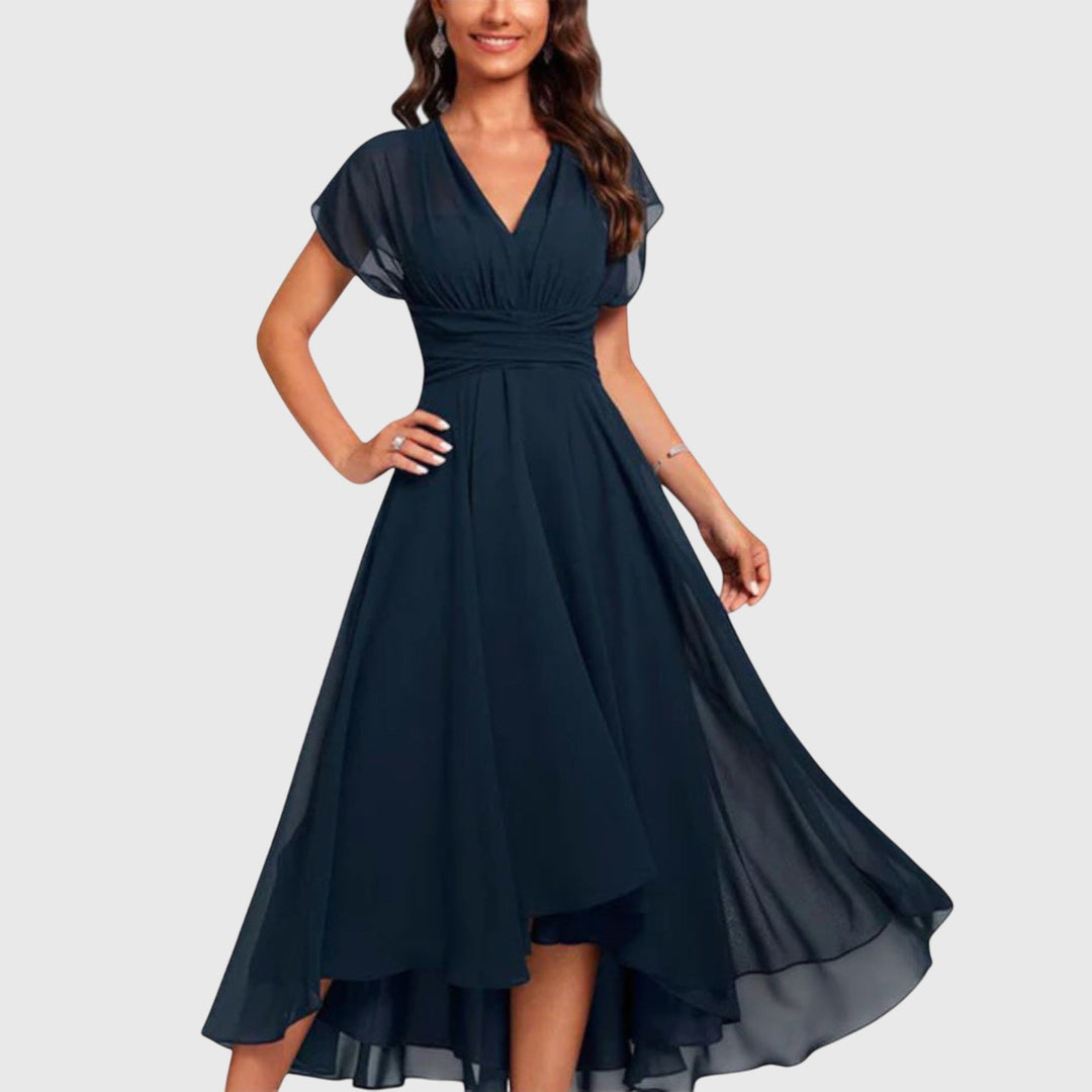 Christine | Robe A Line à Col V