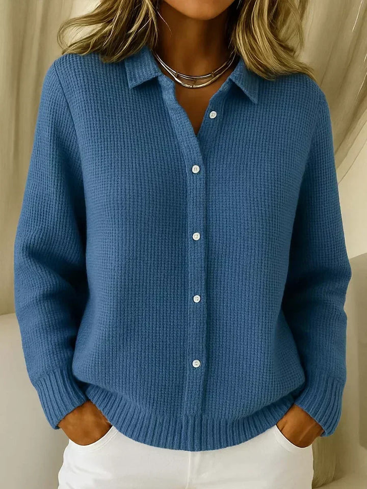 Catherine | Cardigan à boutons en tricot texturé