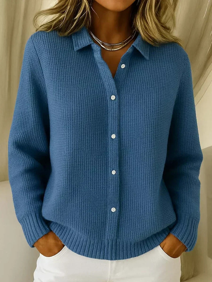 Catherine | Cardigan Boutonné Texturé Tricoté