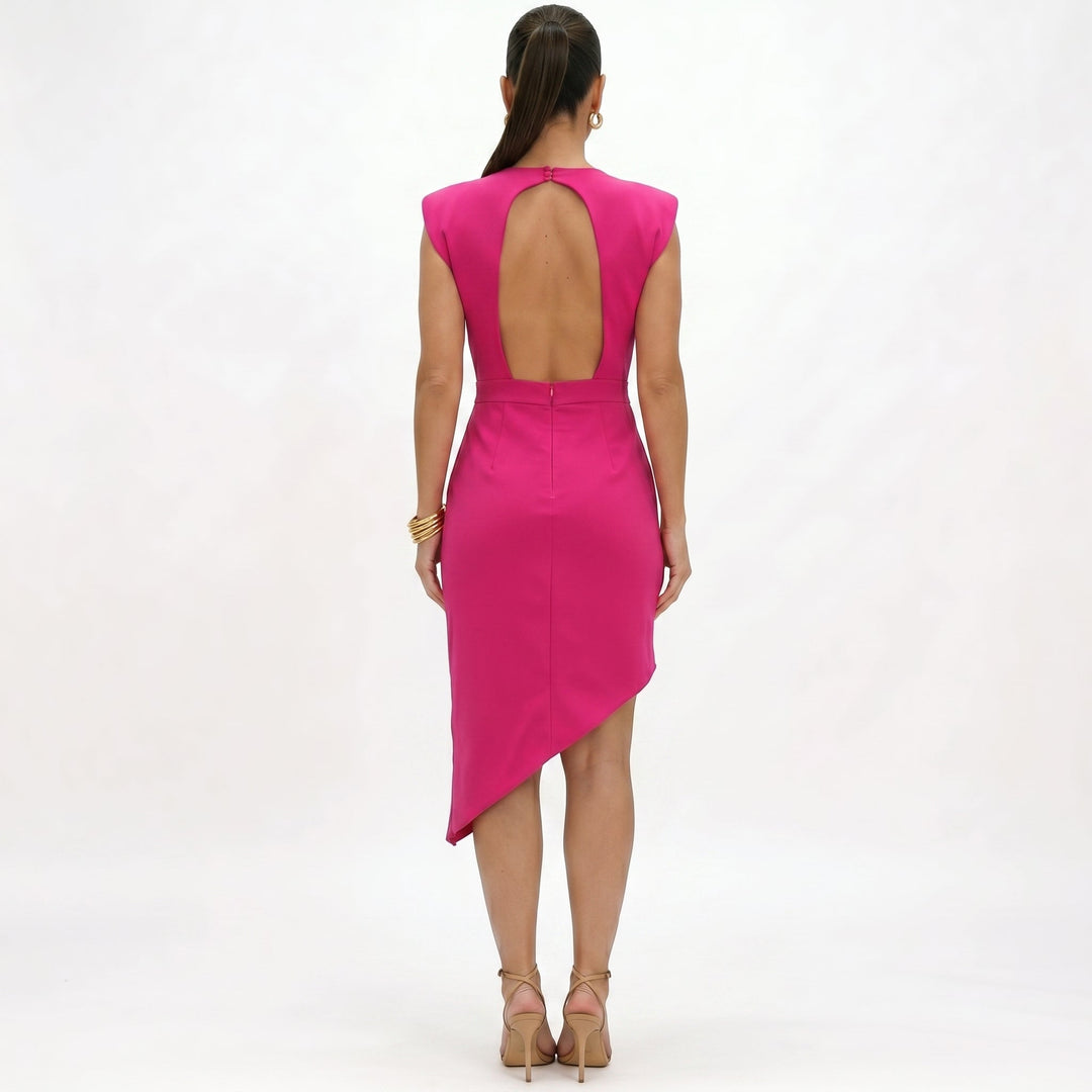 Maja - Robe Asymétrique avec Épaules Structurées