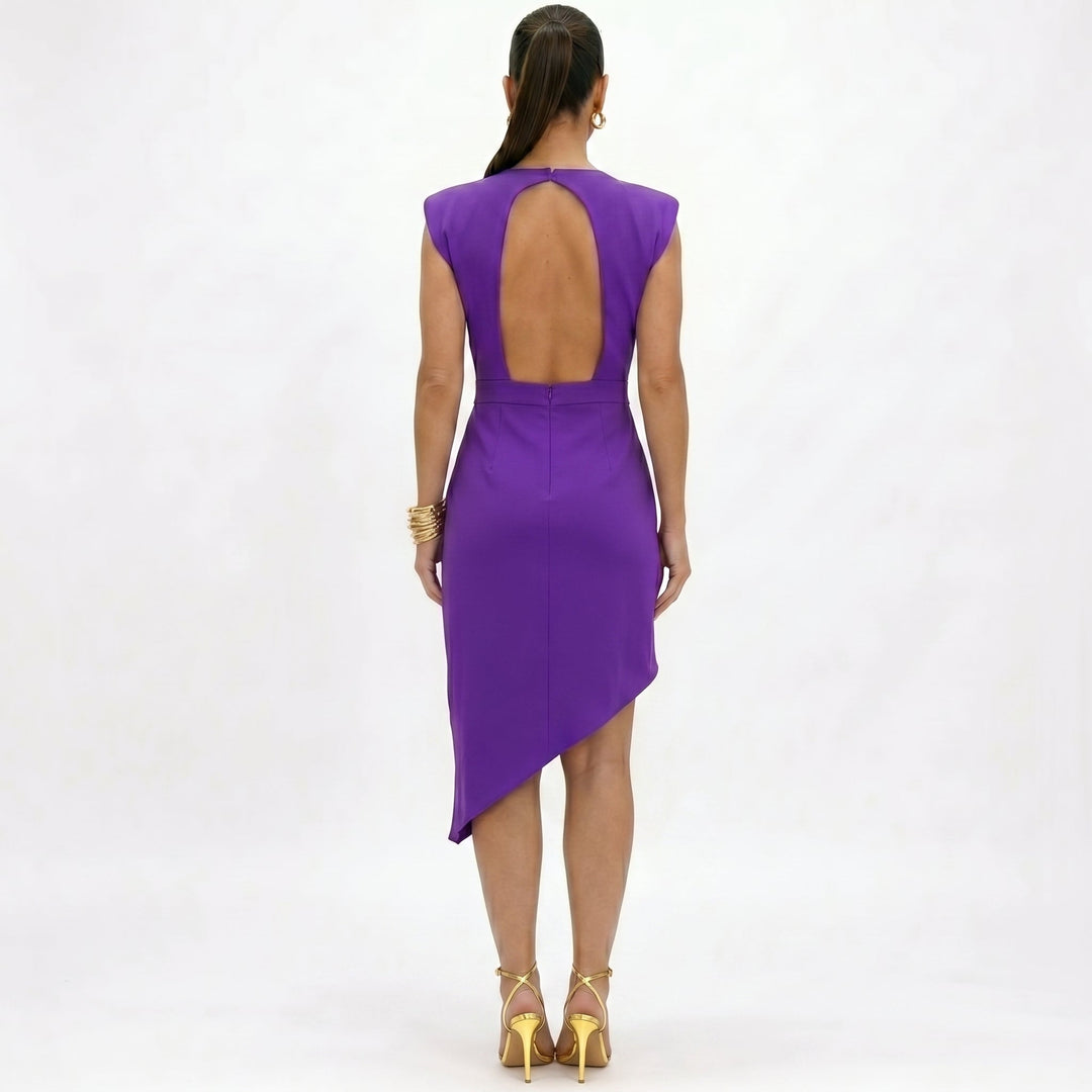 Maja - Robe Asymétrique avec Épaules Structurées