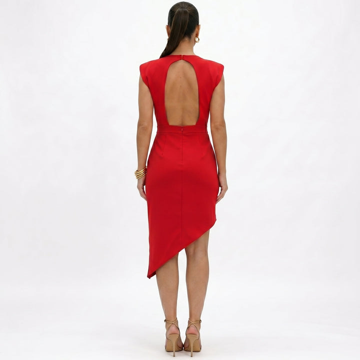 Maja - Robe Asymétrique avec Épaules Structurées
