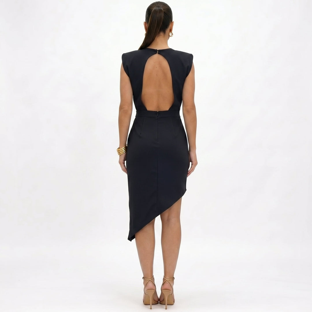 Maja - Robe Asymétrique avec Épaules Structurées