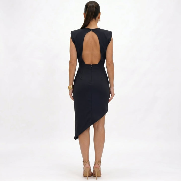 Maja - Robe Asymétrique avec Épaules Structurées
