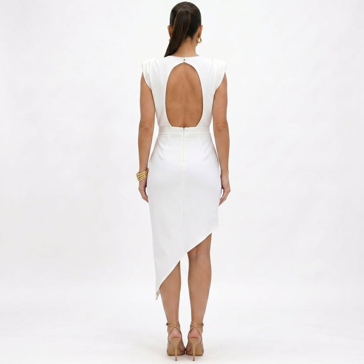 Maja - Robe Asymétrique avec Épaules Structurées