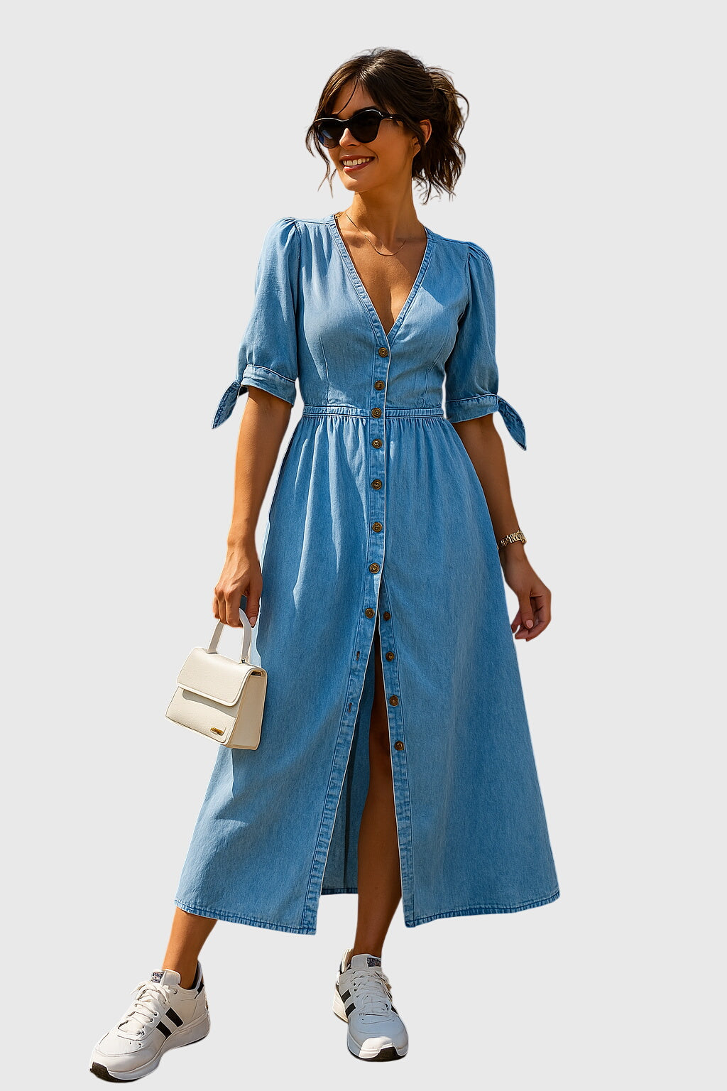 Jacqueline | Robe en Jean Élégante