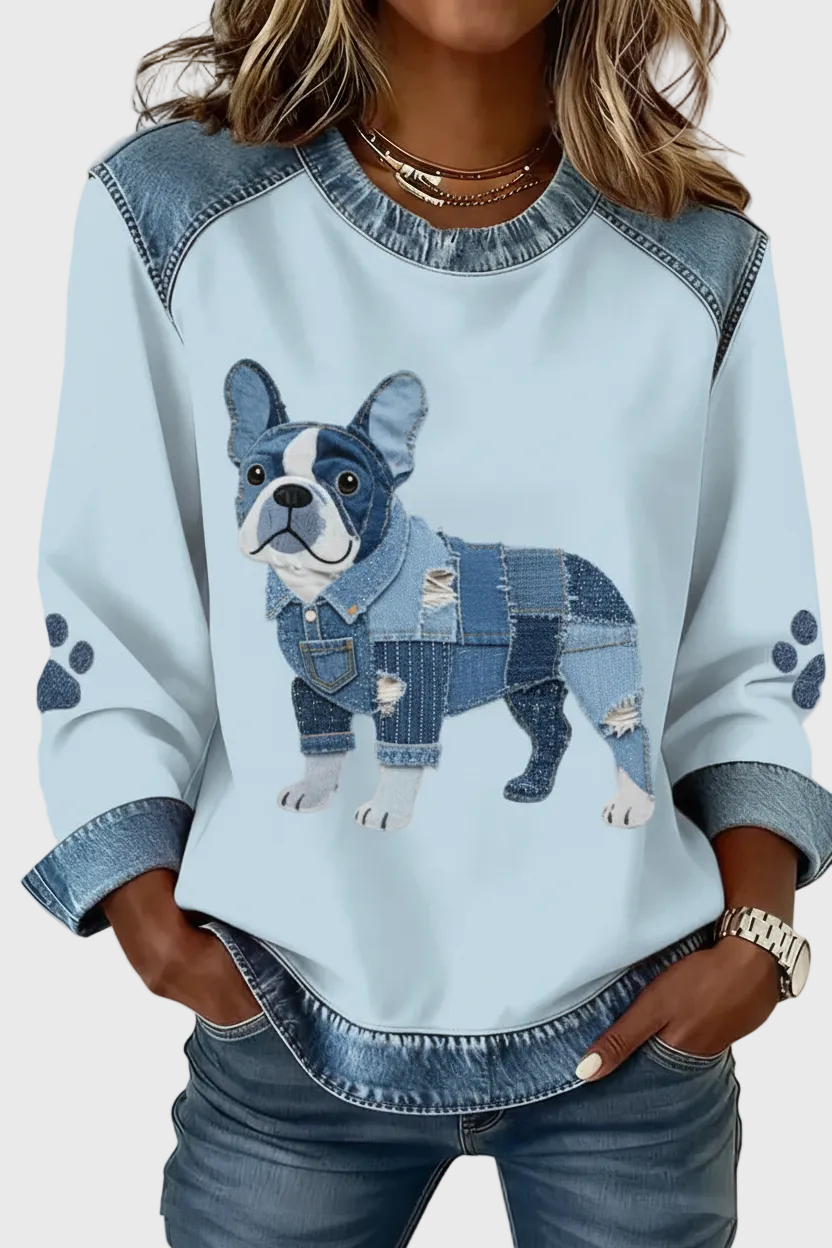 Margot – Sweat à capuche femme avec impression originale de chien