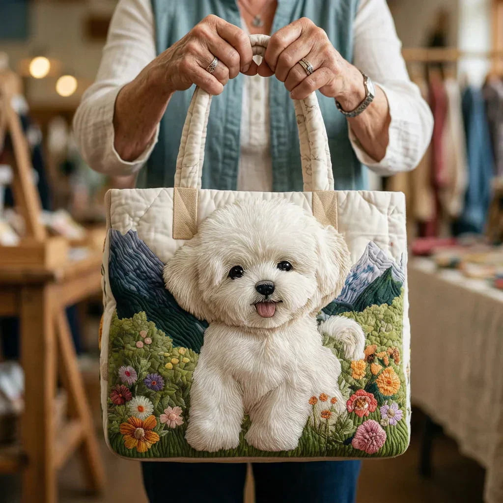 Sac Artisanal Matelassé - Cyan Enchanté