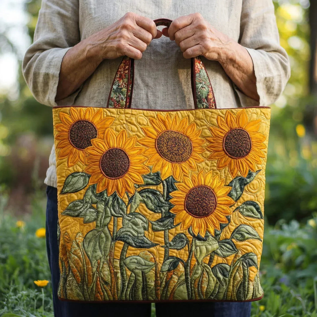 Sac avec un matelassage classique au design de tournesol