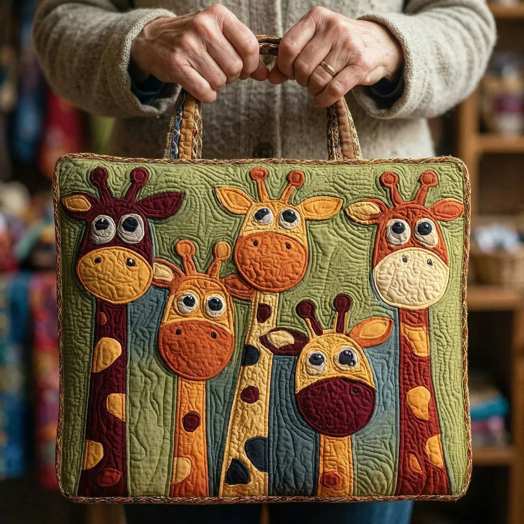 Sac matelassé - Motif girafe