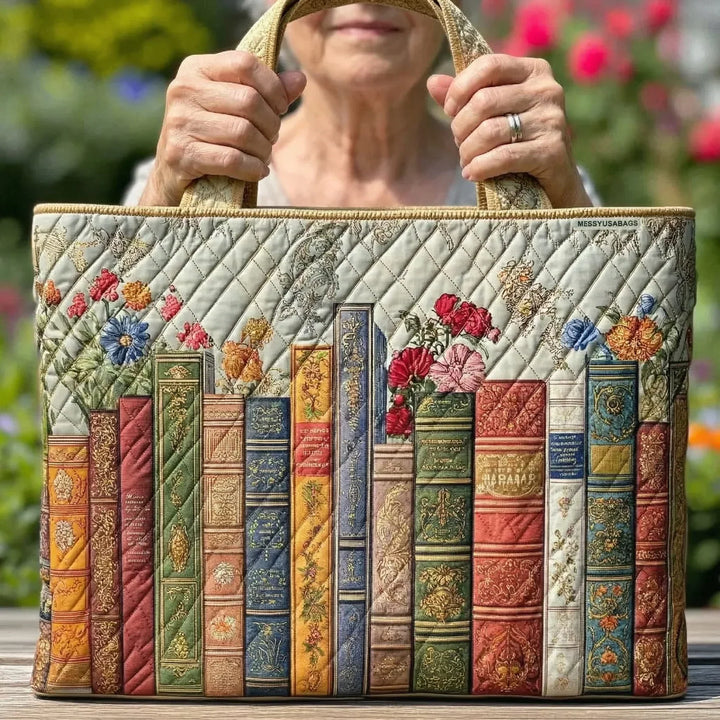 Sac tote matelassé Enchanted Library