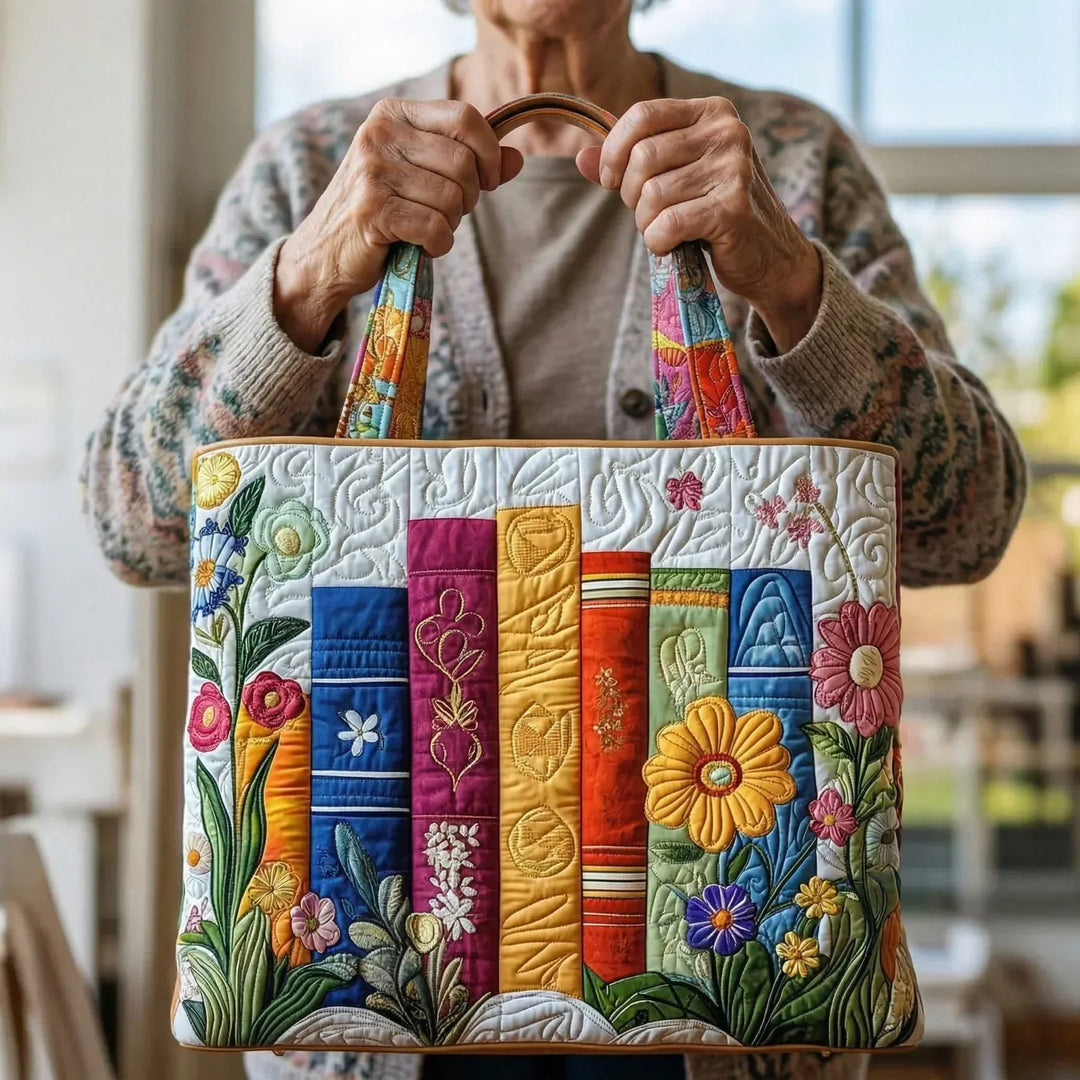 Sac tote rembourré - Bibliothèque Florale